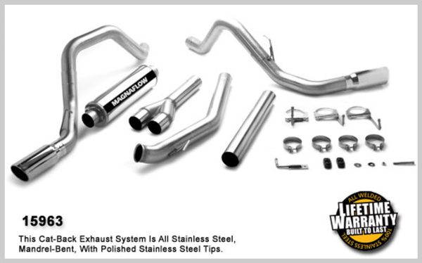 Magnaflow Turbo-Back Exhaust - 2003-2004 Ram 2500HD/3500 5.9L Cummins Turbo Diesel (Crew Cab, Long Bed) - 15963