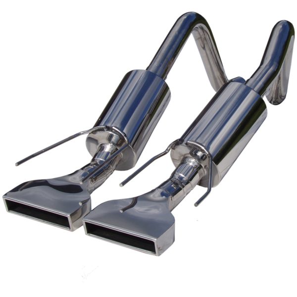 MBRP Pro Series Axleback Exhaust with Rectangle Tips (304 Stainless) - 2005-2008 Chevy Corvette (6.0L LS2 & 6.2L LS3) - S7002304