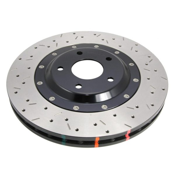 DBA 5000 Series Black Hat Two Piece Drilled & Slotted Brake Rotor (Front) - 2010-2015 Chevy Camaro SS, 2014-2017 SS Sedan & 2009 Pontiac G8 GXP (6.2L V8) - 52604BLKXS