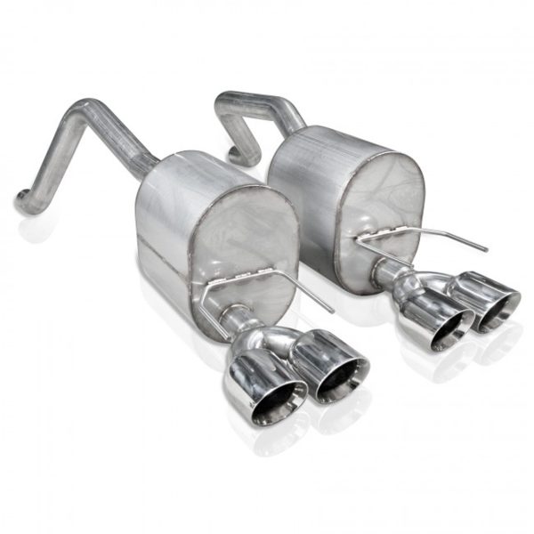 StainlessWorks Quad Tip Axleback Exhaust - 2009-2013 Corvette C6 Base & Grand Sport (6.2L LS3 V8) - C609CBQUAD