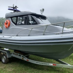 2022 Flex 680 Cabin Explorer with Mechanical Outboard Engine | Grey w/ Black Accents