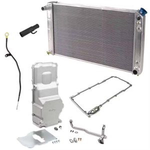 GM A-Body/B-Body/Truck LS Swap Radiator w/Holley Oil Pan Kit